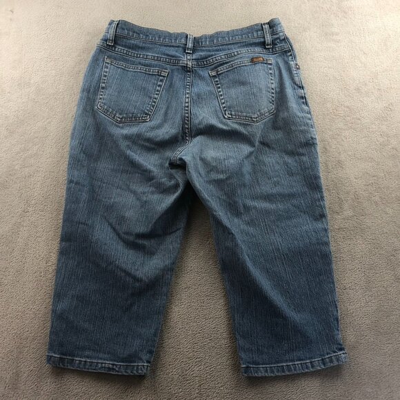 Riders By Lee Womens Capri Jeans 14P Blue Denim Croppped Casual Classic Mid Rise - Picture 13 of 13